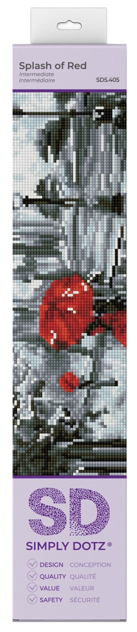 Diamond Dotz Simply Dotz Diamond Art Kit 15.7"X11.8"-Splash Of Red